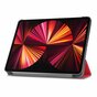 Just in Case Smart Tri-Fold kunstleer hoes geschikt voor iPad Pro 11 (2018 2020 2021 2022) - rood