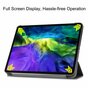 Just in Case Smart Tri-Fold kunstleer hoes geschikt voor iPad Pro 12.9 (2018 2020) - zwart