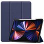 Just in Case Smart Tri-Fold kunstleer hoesje geschikt voor iPad Pro 12.9 (2021 2022) - blauw