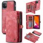 Caseme Retro Wallet splitleder hoesje geschikt voor iPhone 11 - rood