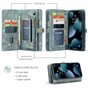 Caseme Retro Wallet splitleder hoesje voor iPhone 13 - blauw