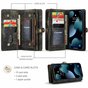 Caseme Retro Wallet splitleder hoesje geschikt voor iPhone 13 mini - zwart