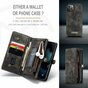 Caseme Retro Wallet splitleder hoesje voor iPhone 13 mini - zwart