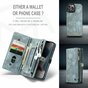 Caseme Retro Wallet splitleder hoesje voor iPhone 13 Pro - blauw