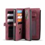 Caseme Luxe XL Portemonnee splitleder hoesje geschikt voor iPhone 13 Pro - rood