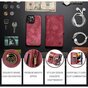 Caseme Retro Wallet splitleder hoesje voor iPhone 13 Pro Max - rood
