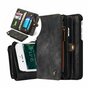 Caseme Retro Wallet splitleder hoesje voor iPhone 7 Plus en iPhone 8 Plus - zwart