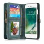 Caseme Retro Wallet splitleder hoesje voor iPhone 7, iPhone 8 en iPhone SE 2020 SE 2022 - blauw