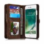 Caseme Retro Wallet splitleder hoesje geschikt voor iPhone 7, iPhone 8 en iPhone SE 2020 SE 2022 - bruin