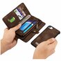 Caseme Retro Wallet splitleder hoesje geschikt voor iPhone 7, iPhone 8 en iPhone SE 2020 SE 2022 - bruin