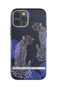 Richmond &amp; Finch Blue Cheetah bladeren jachtluipaarden hoesje iPhone 12 en iPhone 12 Pro - blauw