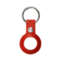 Xqisit Faux Leather Keyring kunstleer hoesje voor Apple AirTag - rood