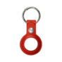 Xqisit Faux Leather Keyring kunstleer hoesje geschikt voor Apple AirTag - rood