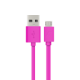 Energizer Micro-USB USB-A Kabel Plat Laden Synchroniseren 1,2m - Roze
