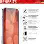 Displex Real Glass + Frame screenprotector geschikt voor iPhone 6 6s 7 8 en SE 2020 SE 2022 - transparant