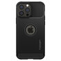 Spigen Rugged Armor TPU met Air Cushion carbonvezels hoesje voor iPhone 13 Pro Max - zwart