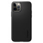 Spigen Thin Fit dun polycarbonaat hoesje geschikt voor iPhone 12 en iPhone 12 Pro - zwart