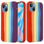 Rainbow Pride siliconen hoesje voor iPhone 14 - pastel