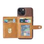 Card Wallet kunstleer hoesje voor iPhone 14 - bruin