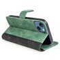 Bookcase Wallet kunstleer hoesje voor iPhone 14 - groen