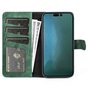 Bookcase Wallet kunstleer hoesje voor iPhone 14 - groen