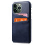 Duo Cardslot Wallet kunstleer hoesje voor iPhone 12 Pro Max - blauw