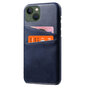 Duo Cardslot Wallet kunstleer hoesje voor iPhone 14 - blauw