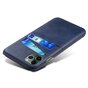 Duo Cardslot Wallet kunstleer hoesje voor iPhone 14 - blauw