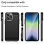 Carbon Armor TPU hoesje voor iPhone 14 Pro - zwart