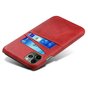 Duo Cardslot Wallet kunstleer hoesje voor iPhone 14 Pro - rood