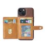 Card Wallet kunstleer hoesje voor iPhone 14 Plus - bruin