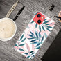 Pastel Leaves TPU hoesje met bladeren voor iPhone 14 Plus - roze en wit