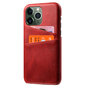 Duo Cardslot Wallet kunstleer hoesje voor iPhone 14 Pro Max - rood