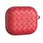 Woven Protection TPU hoesje met oogje voor AirPods 3 - rood