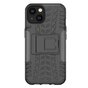 Shockproof Kickstand anti-slip kunststof en TPU hoesje voor iPhone 14 - zwart