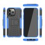 Shockproof Kickstand anti-slip kunststof en TPU hoesje voor iPhone 14 Pro - blauw