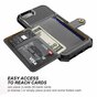 Just in Case Magnetic Card Holder Hybrid Case hoesje voor iPhone 6 6s 7 8 SE 2020 en SE 2022 - zwart