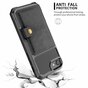 Just in Case Magnetic Card Holder Hybrid Case hoesje geschikt voor iPhone 6 6s 7 8 SE 2020 en SE 2022 - zwart