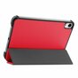 Just in Case Trifold Case hoes geschikt voor iPad mini 6 (2021) &amp; iPad mini 7 (2024) - rood