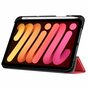 Just in Case Trifold Case With Pen Slot hoes voor iPad mini 6 - rood