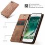 Caseme Retro Wallet Case hoesje voor iPhone 7, 8, SE 2020 en SE 2022 - bruin