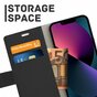 Just in Case Wallet Case hoesje geschikt voor iPhone 13 - zwart