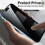 Just in Case Magnetic Metal Privacy Tempered Glass Cover hoesje geschikt voor iPhone 13 Pro - zwart