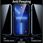 Just in Case Magnetic Metal Privacy Tempered Glass Cover hoesje geschikt voor iPhone 13 Pro - zwart