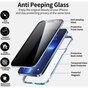 Just in Case Magnetic Metal Privacy Tempered Glass Cover hoesje voor iPhone 13 Pro Max - zwart