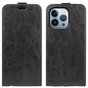 Just in Case Vertical Flip Case hoesje voor iPhone 14 Pro - zwart