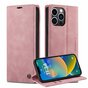 Caseme Retro Wallet Case hoesje geschikt voor iPhone 14 Pro Max - roze