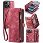 Caseme Vintage Portemonnee hoesje geschikt voor iPhone 14 Plus - rood