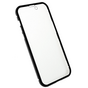 Just in Case Magnetic Metal Tempered Glass Cover hoesje voor iPhone 14 Pro - zwart en transparant