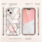 Supcase Cosmo Case Marble hoesje voor iPhone 13 en iPhone 14 - rose gold